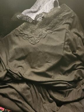 Black lace sleep romper
